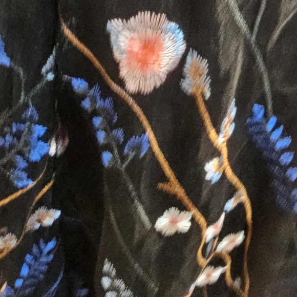 Floral Embroidered Black Dress By My Michelle. Black Fully Embroidered - Picture 9 of 14